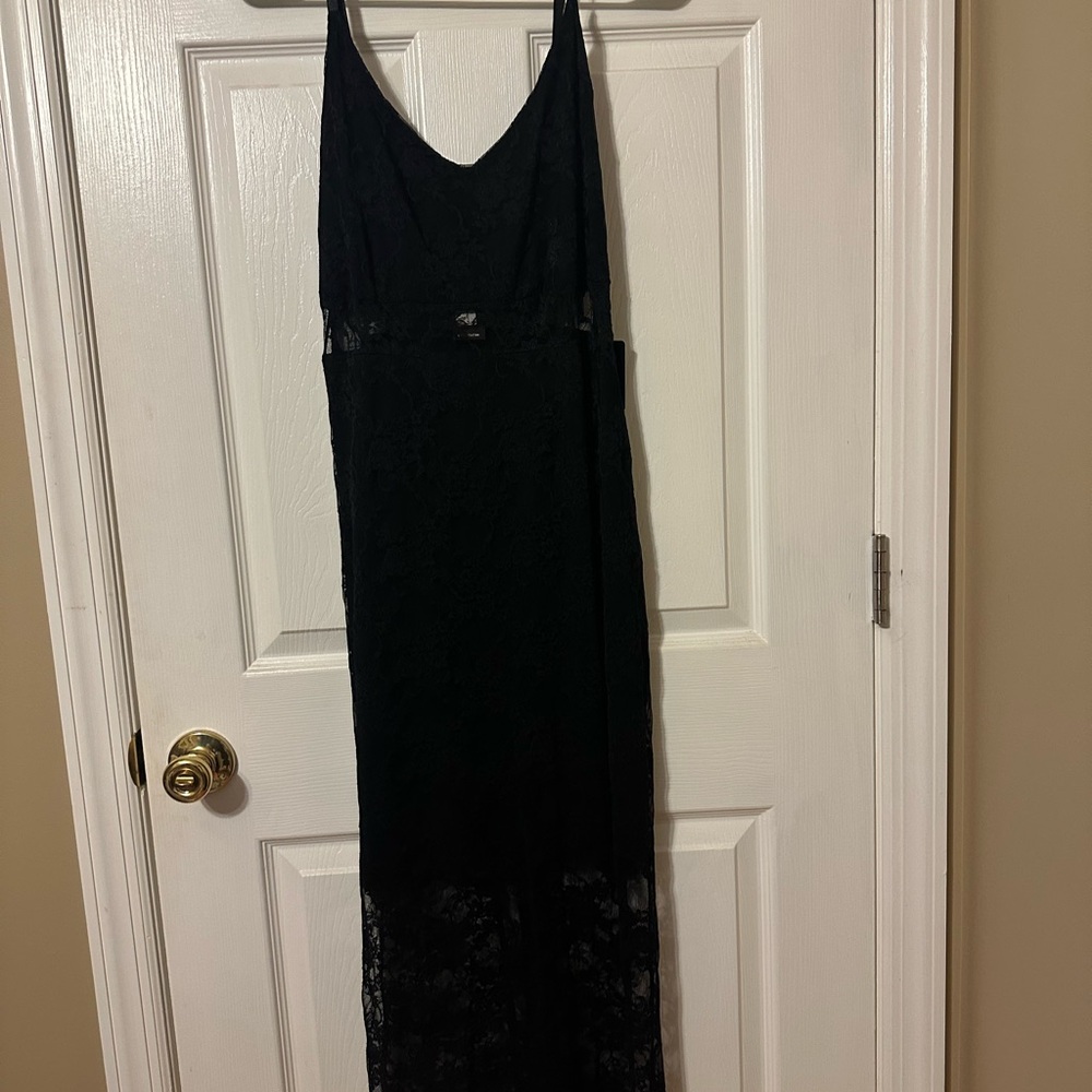 Express Elegant Black Strapless Dress